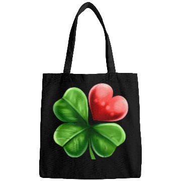 Discover Four Leaf Clover Shamrock With Heart For St Bags