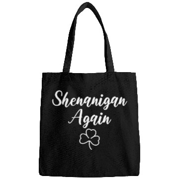 Discover Shenanigan Again White Shamrock Clover Bags
