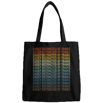 Discover Easily Distracted By Trains Train Lover Bags