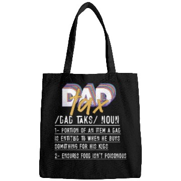 Discover Vintage Dad Tax Definition Men Funny Father's Day Bags