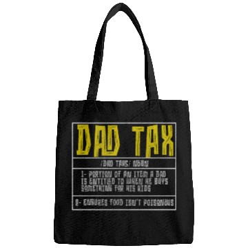 Discover Vintage Dad Tax Definition Men Funny Father's Day Bags