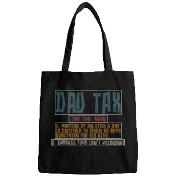 Discover Vintage Dad Tax Definition Men Funny Father's Day Bags