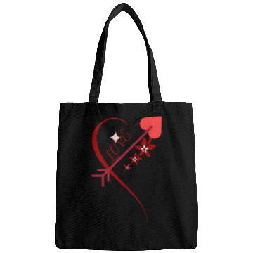 Discover Red floral cupid arrows heart Valentine's day Bags