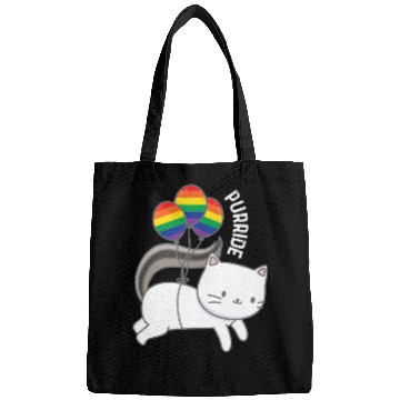 Discover Purride Cat Balloon Rainbow Gay Bags