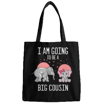 Discover Humorous I'm Going To A Big Cousin Baby Bags