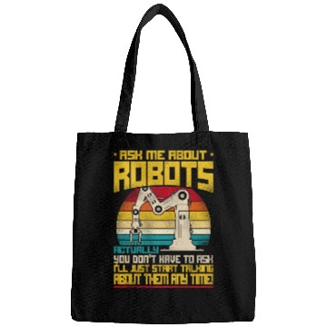 Discover Robot Robotics Engineer Retro Bags