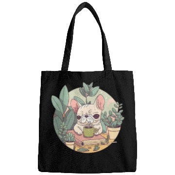 Discover Cute Frenchie, Coffee & Books: A Perfect Pairing Bags