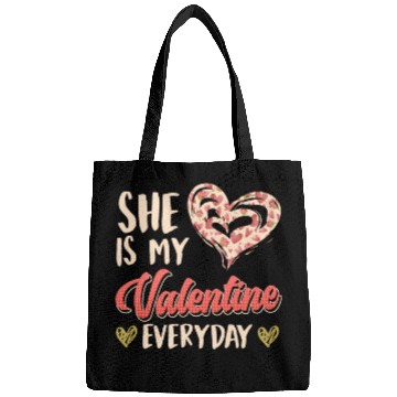 Discover She is my valentine Love Couple Valentine's Day Bags