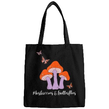 Discover Mushrooms Butterflies Design Bags