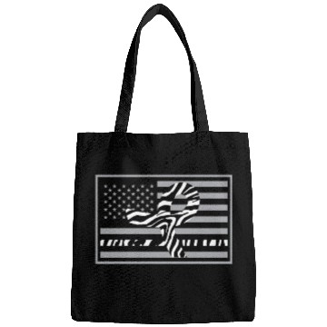 Discover USA Flag Carcinoid Cancer Awareness Beat Cancer Bags