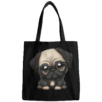 Discover Sweet cute cartoon pug Bags
