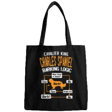 Discover Cavalier King Charles Spaniel Barking Logic Bags