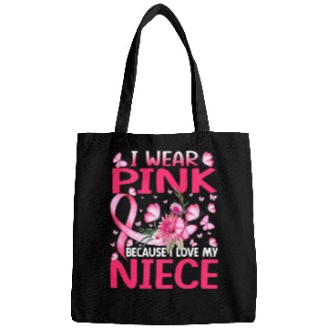 Discover I Wear Pink Because I Love My Niece Breast Cancer Bags