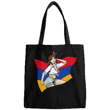 Discover Armenia Girl Flag Design Bags