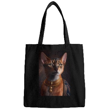 Discover Abyssinian Queen Cat Breed Portrait Royal Renaissa Bags