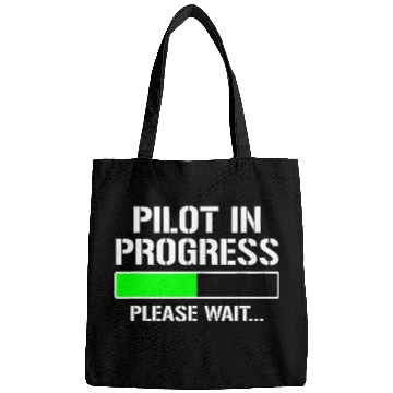 Discover Pilot In Progress Funny Flight School Student Bags