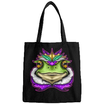Discover Frog King Or Frog Prince With Royal Fur For Mardi Bags