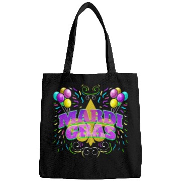 Discover Logo With Ballons and Fleur De Lis For Mardi Gras Bags