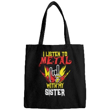 Discover Metal With Sister Metal Kid Music Lover Rocker Bags