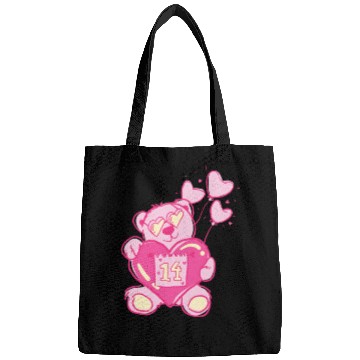 Discover Teddy bear valentine with balloons Bags