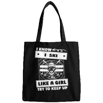 Discover Skiing Skier Girl Bags