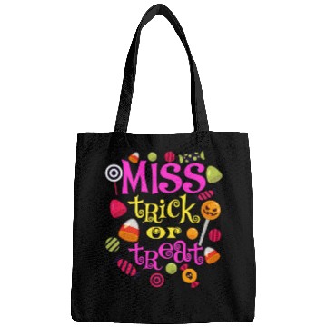 Discover Miss Trick Or Treat Halloween design Bags