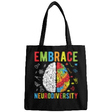 Discover Embrace Neurodiversity For Neurodiversity Awarenes Bags