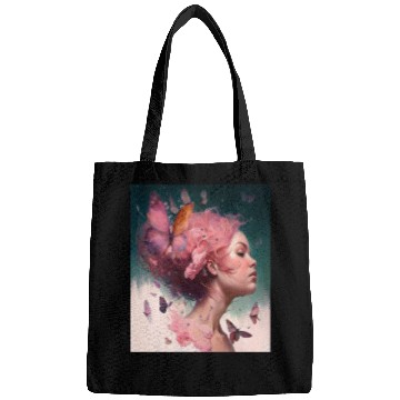 Discover Breast Cancer Survivor Pink Flower Hair Girl Bags