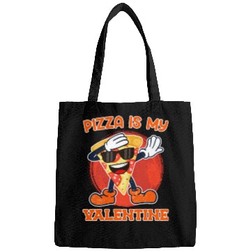 Discover Pizza is my valentine love Valentine's Day Bags