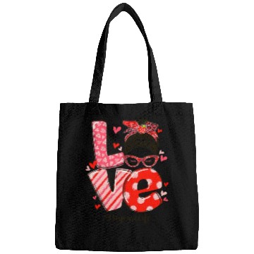 Discover ove Messy Bun Daycare Teacher Valentines Day Bags