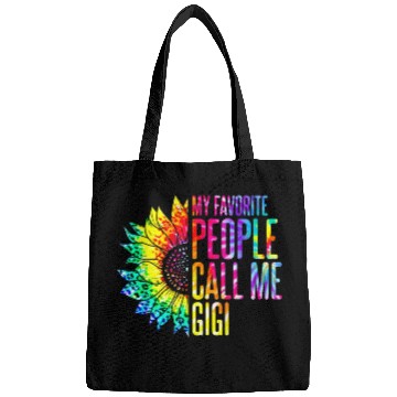 Discover My Favorite People Call Me Gigi Sunflower Tie Dye Bags