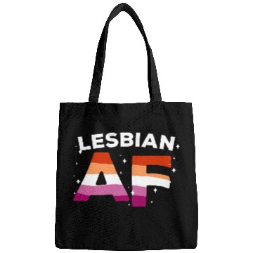 Discover Lesbian Af LGBT Pride Lesbian Rainbow Flag Bags
