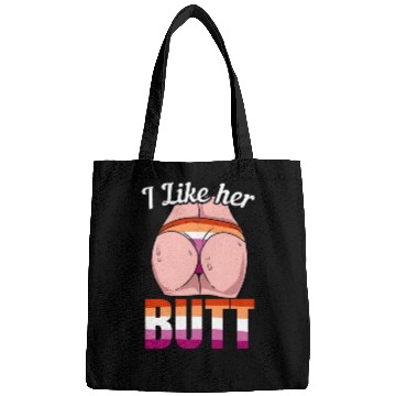 Discover I Like Her Butt Lesbian LGBT Pride Lesbian Rainbow Bags