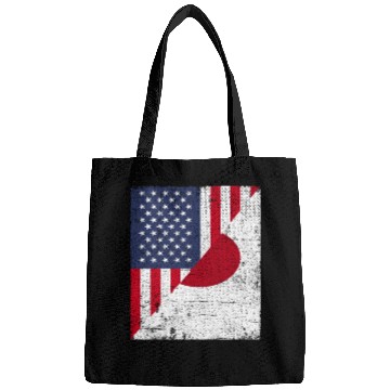Discover Half USA Flag Half Japan Flag Bags