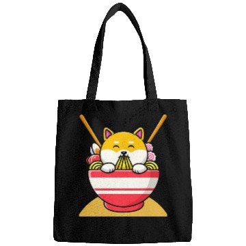 Discover Cat Eating Spaghetti Ramen Cat Sweet Kitty Bags