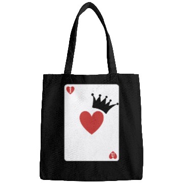 Discover love you on playing card Bags