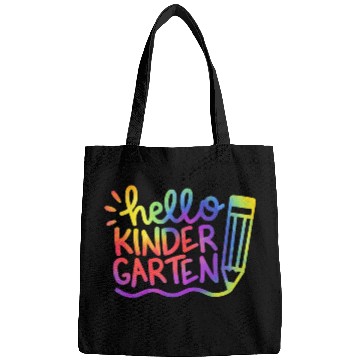 Discover Hello Kindergarten Teacher Tie Dye Welcome Back To Bags