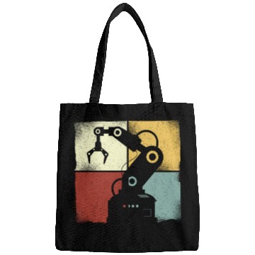 Discover Robot Robotics Engineer Retro Bags
