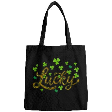 Discover Lucky St Patricks Day, leaf clover, shamtock Bags