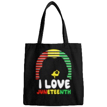 Discover I Love Juneteenth 1865 Black American African Bags