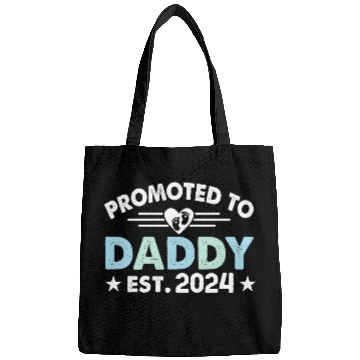 Discover Promoted to daddy 2024 daddy to be Bags