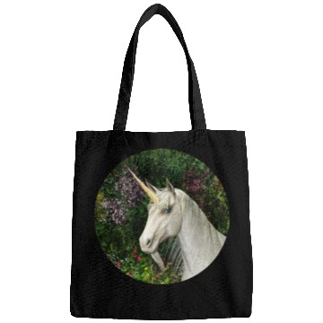 Discover Magical Unicorn Surrounded by Wildflowers Bags