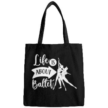 Discover Life Is About Ballet Hobby Dance Dancer Ballerina Bags