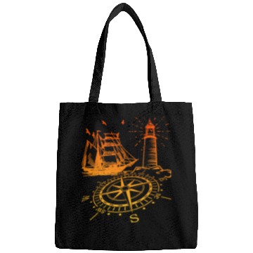 Discover Maritim lighthouse compass sailing ship north Bags
