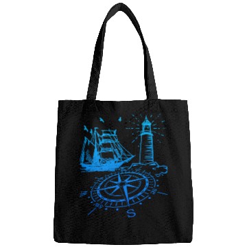 Discover Maritim lighthouse compass sailing ship north Bags