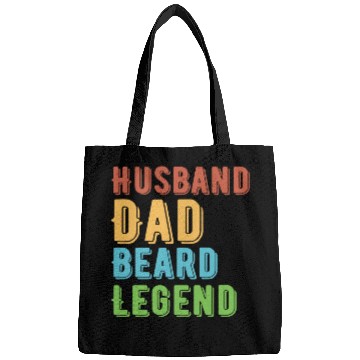 Discover Husband Dad Beard Legend Bags