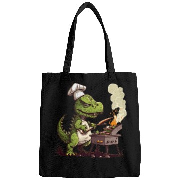 Discover Baby Dinosaur Using A Charcoal Grill Cooking Meat Bags