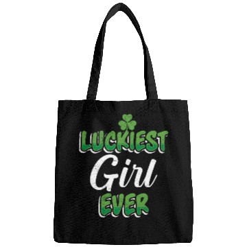 Discover St. Patrick's Day saying Luckiest Girl ever Bags