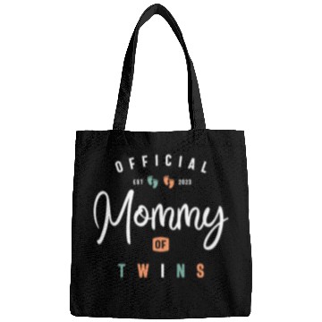 Discover Womens Mommy of Twins New Mom To Be Expecting 2023 Bags