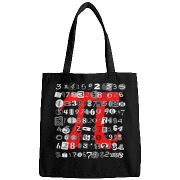 Discover Black and White Digits on Red Pi Bags